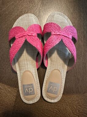 DV by Dolce Vita Hot Pink Braided Slide Mules